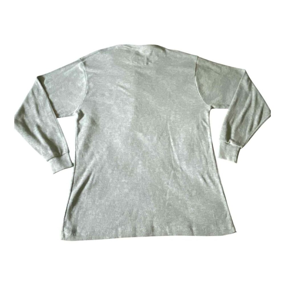 Galaxy by Harvic Thermal Shirt Mens Large Gray Long Sleeve Waffle Knit Crewneck - Picture 2 of 5